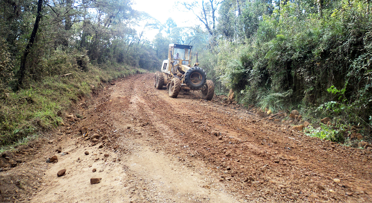 Prefeitura de Cruz Machado realiza readequação de estradas rurais