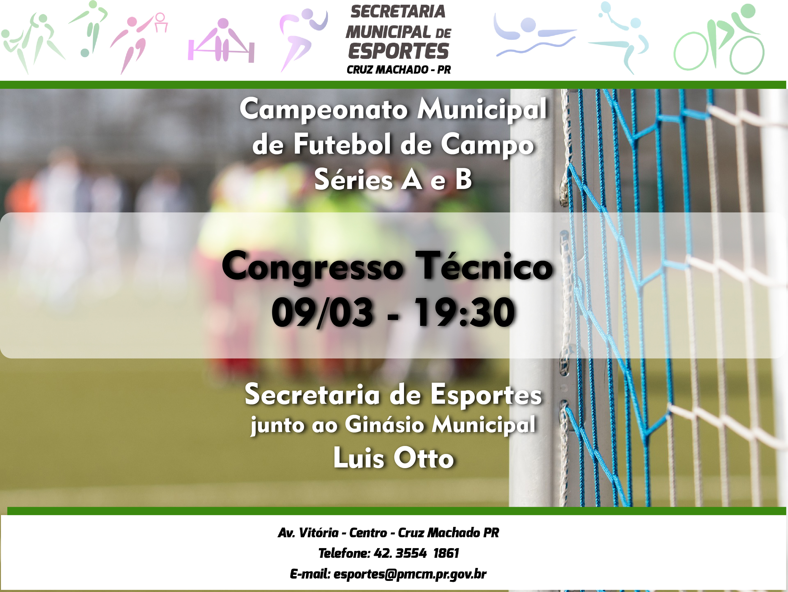 Secretaria de Esportes comunica: