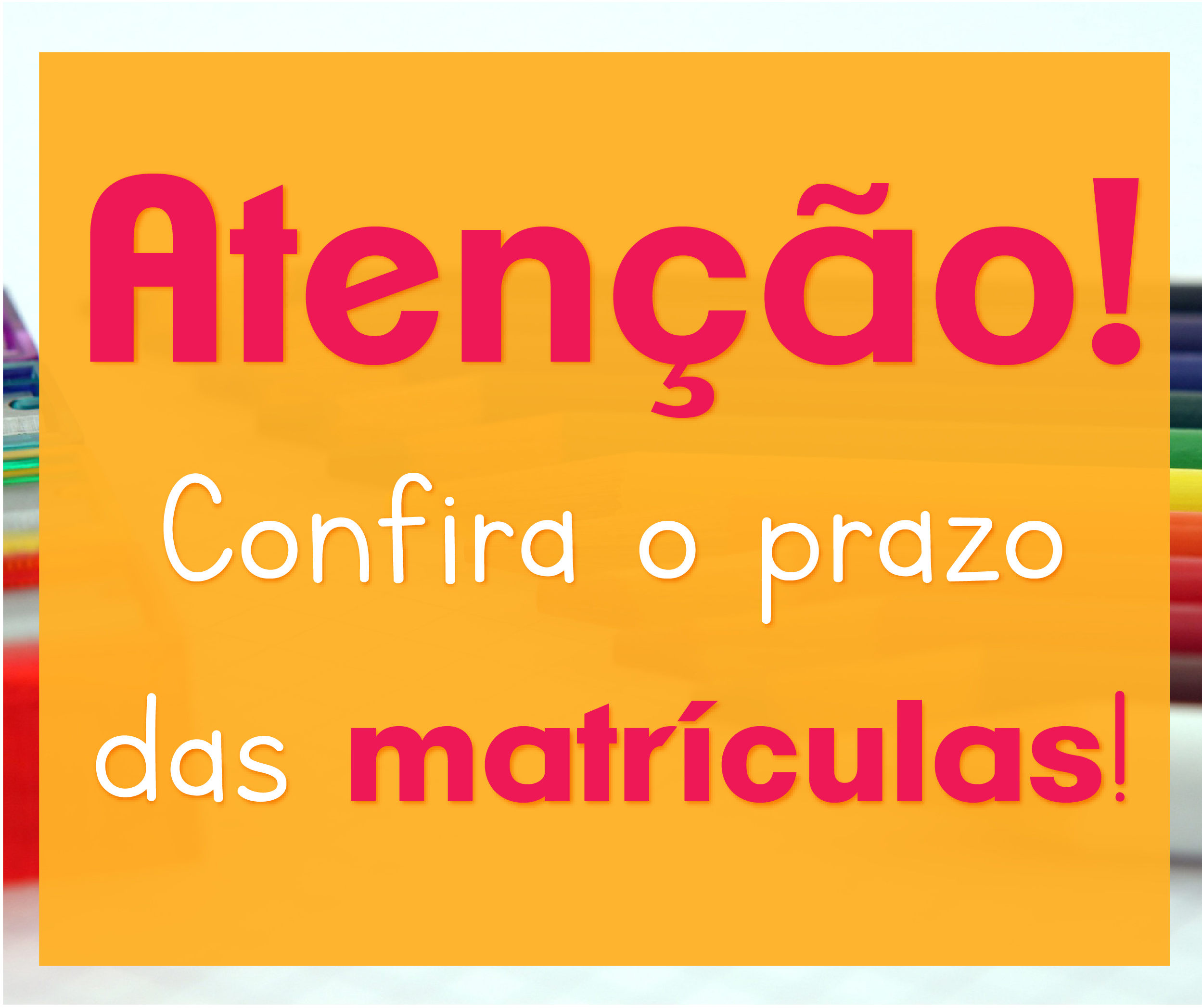 Educação: Confira quando têm início as matrículas na rede municipal