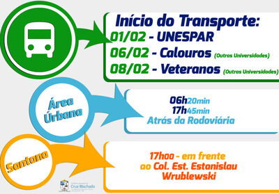 Atenção para as datas do retorno do transporte universitário