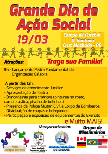 Faltam poucos dias para o Grande Dia de Ação Social