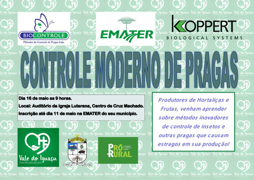 Dia 16 produtores participam de evento sobre Controle Moderno de Pragas