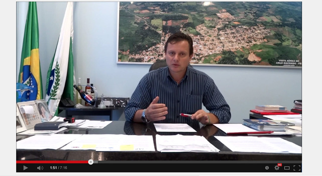 Pronunciamento do prefeito sobre as fortes chuvas que atingiram Cruz Machado